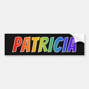 Autocollant De Voiture Prénom "PATRICIA" : Coloration d'arc-en-ciel