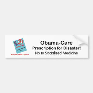 Autocollant De Voiture Prescription d'Obama-Soin