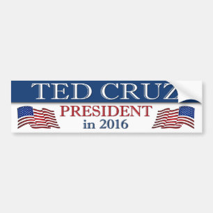Autocollant De Voiture Président 2016 de Ted Cruz patriote