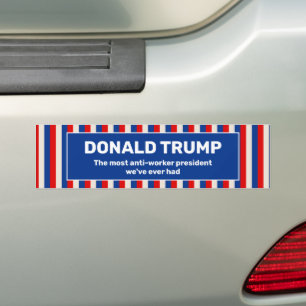 Autocollant De Voiture Président anti-travailleur Trump