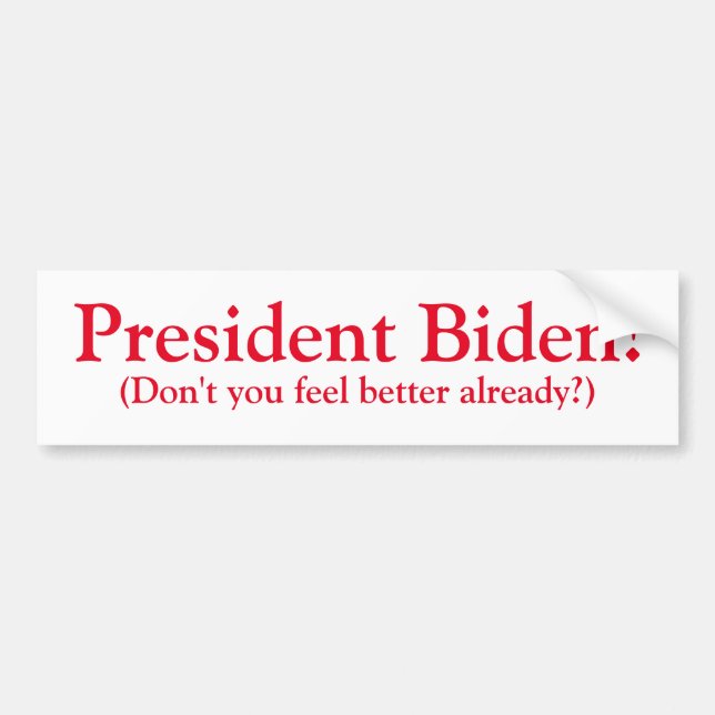 Autocollant De Voiture Président Biden ! (Devant)