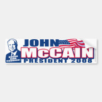 Président de McCain adhésif pour pare-chocs 2008