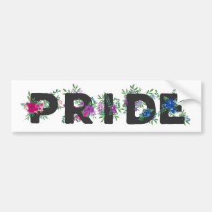 Autocollant De Voiture Pretty Bi Pride Floral