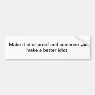 Autocollant De Voiture Preuve d'Itiot