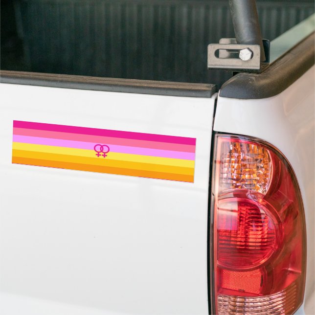 Autocollant De Voiture Pride de l'aube lesbienne WLW (Sur camion)