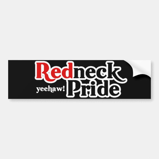 Autocollant De Voiture Pride rouge Yeehaw Parodie (Devant)