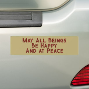 Autocollant De Voiture Prière de Metta Que tous les êtres soient heureux 