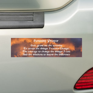 Autocollant De Voiture Prière de sérénité Ciel du matin Inspirante
