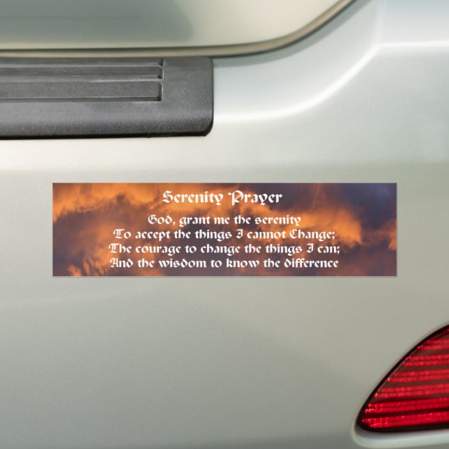 Autocollant De Voiture Prière de sérénité Ciel du matin Inspirante (En voiture)