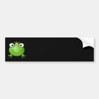Autocollant De Voiture Prince des grenouilles. Grenouille souriante avec