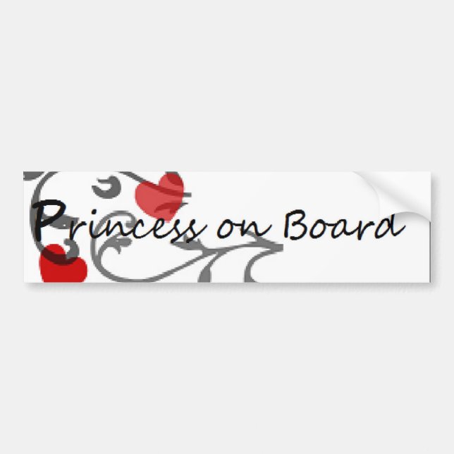 Autocollant De Voiture Princesse à bord Sticker2 (Devant)