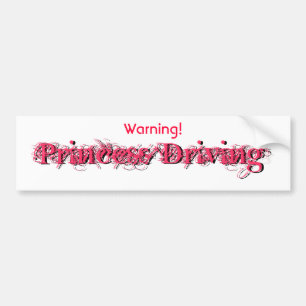 Autocollant De Voiture Princesse d'avertissement Driving