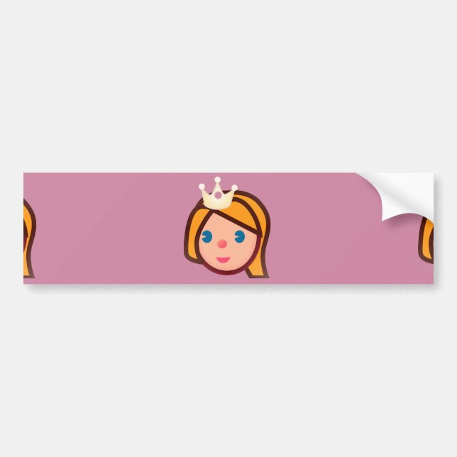 Autocollant De Voiture princesse emoji (Devant)