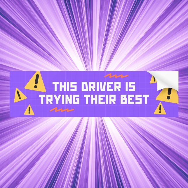 Autocollant De Voiture Prise en charge des pilotes violets amusants (Créateur téléchargé)