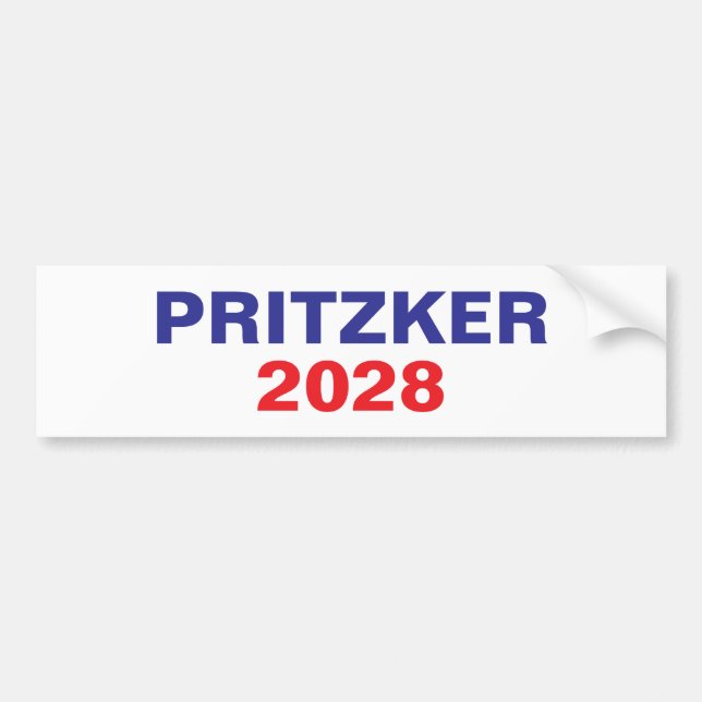 Autocollant De Voiture Pritzker pour le président 2028 (Devant)