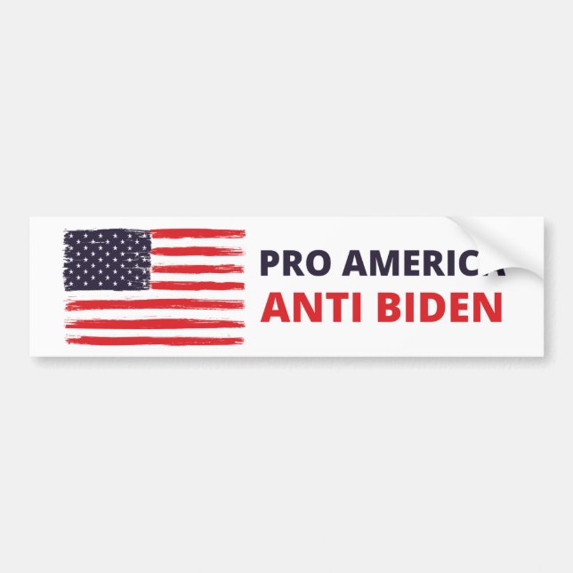 Autocollant De Voiture Pro America Anti Biden (Devant)