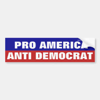 Autocollant De Voiture Pro America Anti-Democrat Bumper Sticker