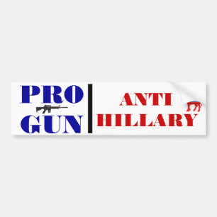 Autocollant De Voiture Pro arme à feu, anti Obama, anti Hillary, anti