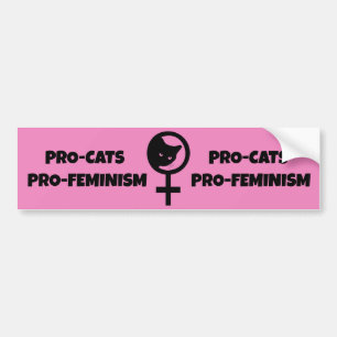 Autocollant De Voiture Pro Cats Pro Feminisme