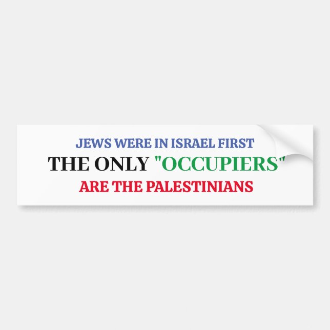 Autocollant De Voiture Pro-Israel Je Me Trouve Avec Un Sticker De Bumper  (Devant)