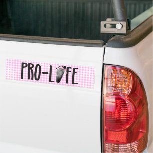 Autocollant De Voiture Pro-Life Baby Footprints with Bow