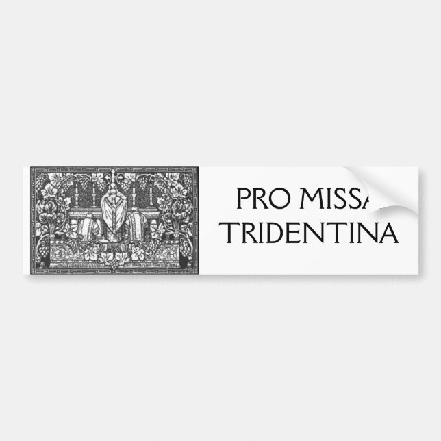 AUTOCOLLANT DE VOITURE PRO MISSA TRIDENTINA (Devant)