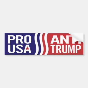 Autocollant De Voiture Pro USA / Anti Trump Patriotic Bumper Sticker