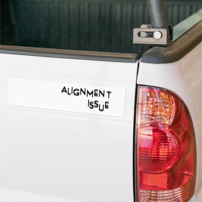 Autocollant De Voiture Problème d'alignement Ironie d'entreprise Imperméa (Sur camion)