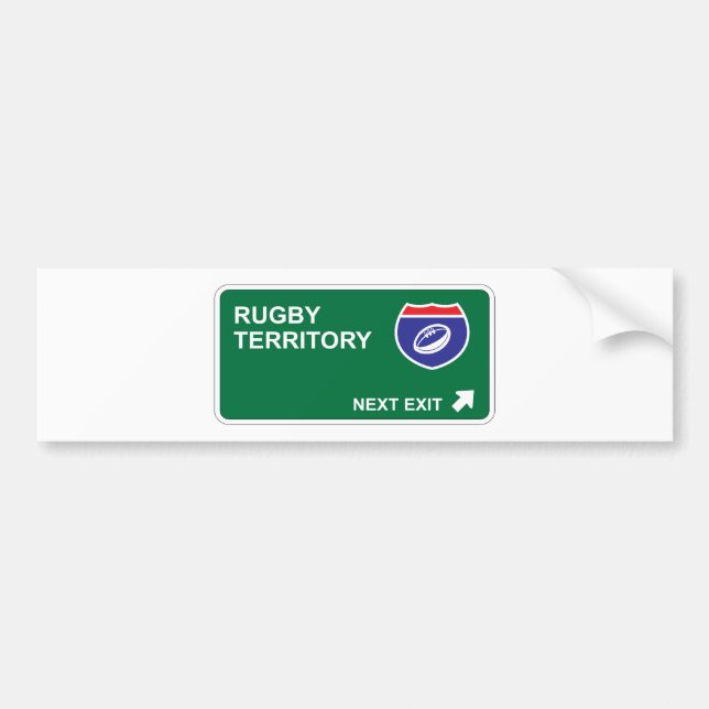 Autocollant De Voiture Prochaine sortie de rugby (Devant)