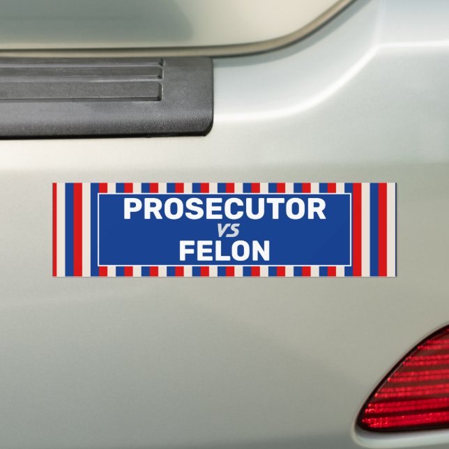 Autocollant De Voiture Procureur VS Felon (En voiture)