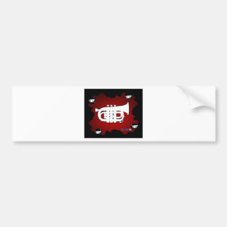 AUTOCOLLANT DE VOITURE PRODUITS ROUGES D'ARRIÈRE - PLAN DE MUSIQUE