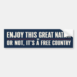 Autocollant De Voiture Profitez de cette grande nation drôle patriotique