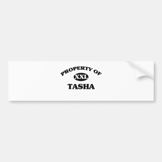 Autocollant De Voiture Propriété de TASHA (Devant)