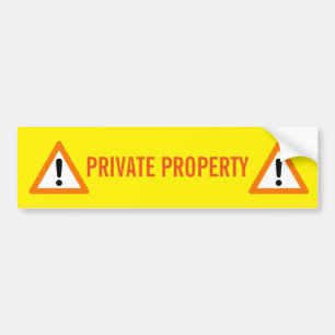 AUTOCOLLANT DE VOITURE PROPRIÉTÉ PRIVÉE