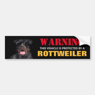 Autocollant De Voiture Protected by a Rottweiler
