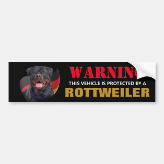 Autocollant De Voiture Protégé par un Rottweiler