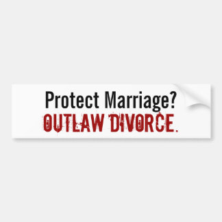 Autocollant De Voiture Protégez le mariage ? , Divorce proscrit. -
