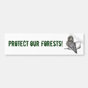 Autocollant De Voiture Protégez notre adhésif pour pare-chocs de forêt