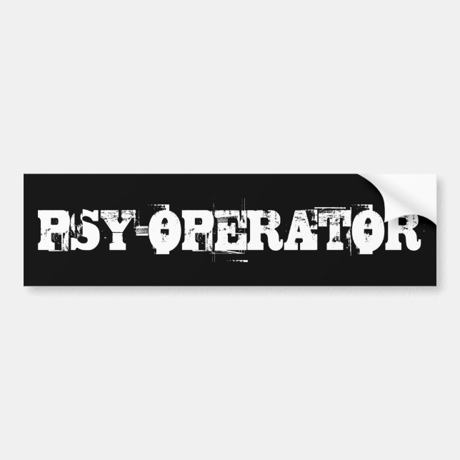 AUTOCOLLANT DE VOITURE PSY-OPERATOR (Devant)