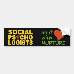 Autocollant De Voiture Psychologues sociaux bumpersticker