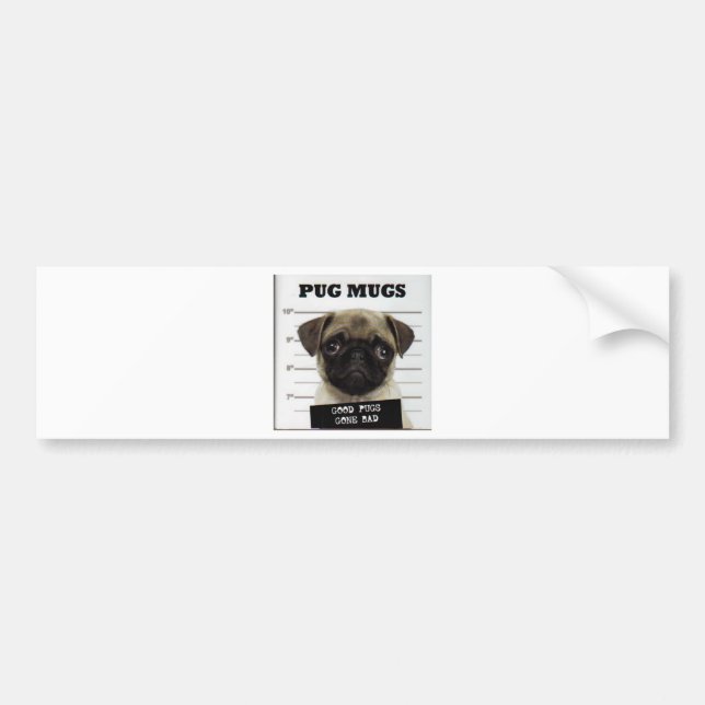 Autocollant De Voiture pug_5 (Devant)