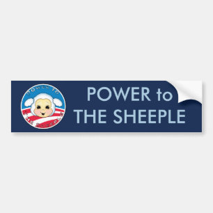 Autocollant De Voiture Puissance au Sheeple (Obama)