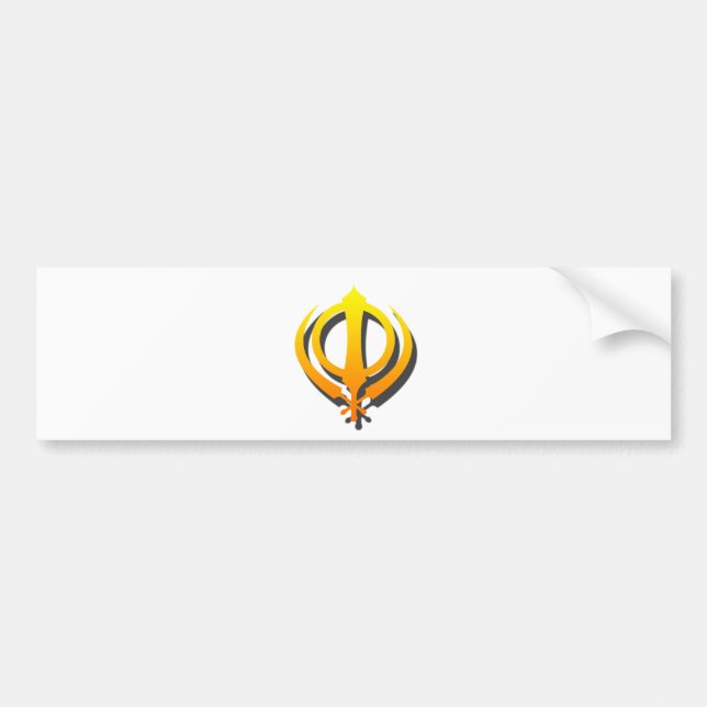 Autocollant De Voiture Punjabi sikh de Khanda Khalsa Sikhisme (Devant)
