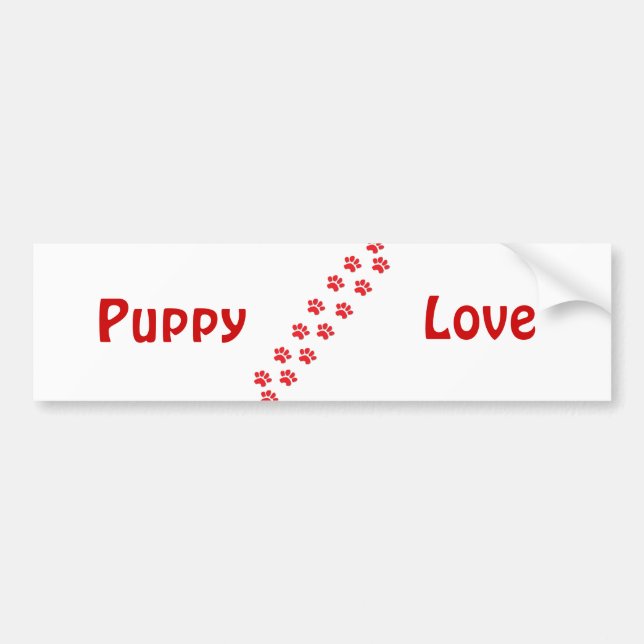 Autocollant De Voiture Puppy Love (Devant)