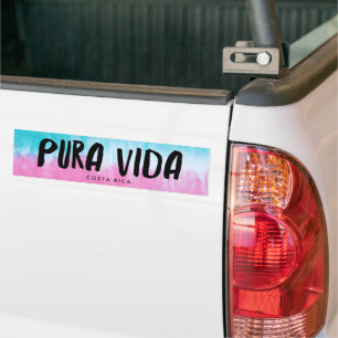 Autocollant De Voiture Pura Vida Tie Dye Costa Rica Bumper Sticker