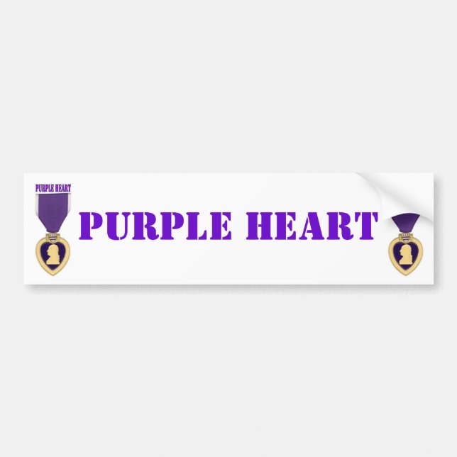 AUTOCOLLANT DE VOITURE PURPLE HEART (Devant)