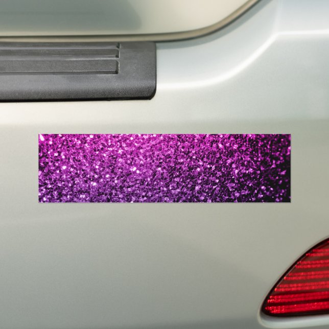 Autocollant De Voiture Purple Pink Ombre faux parties scintillant scintil (En voiture)