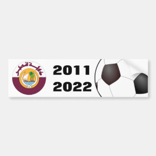 Autocollant De Voiture Qatar 2011 & 2022 Soccer