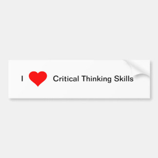 Autocollant De Voiture Qualifications de pensée critiques du coeur I