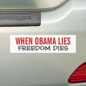 Autocollant De Voiture Quand Obama Met Fin À La Liberté (On Car)